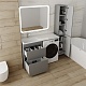 Style Line Тумба с раковиной под стиральную машину Даллас 120 L Люкс Plus серая – картинка-16